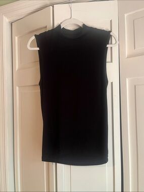 Sanctuary Black Sleeveless Mock Neck Tank